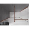Mexen Velar stumdomas dušo kabinas 160 x 80 cm, matinė, rožinis auksas - 871-160-080-31-60