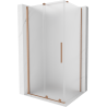 Mexen Velar stumdoma dušo kabina 90 x 85 cm, matinė, šlifuotas varis - 871-090-085-31-65