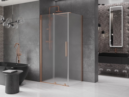 Mexen Velar stumdomoji dušo kabina 90 x 80 cm, matinis, šlifuota varis - 871-090-080-31-65