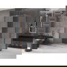 Mexen Velar stumdomas dušo kabina 100 x 85 cm, matinis, šepečiuota varis - 871-100-085-31-65