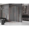 Mexen Velar slankiojančios dušo durys 90 x 120 cm, matinės, šlifuotas varis - 871-090-120-31-65