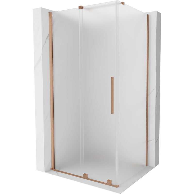 Mexen Velar stumdomas dušo kabina 100 x 85 cm, matinis, šepečiuota varis - 871-100-085-31-65