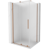 Mexen Velar slankiojančios dušo durys 90 x 120 cm, matinės, šlifuotas varis - 871-090-120-31-65