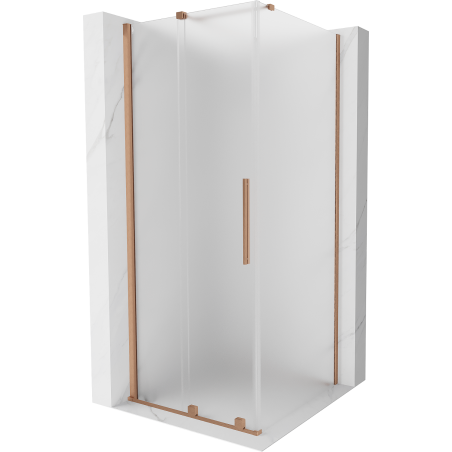 Mexen Velar stumdomas dušo kabinas 90 x 90 cm, matinis, šlifuota varis - 871-090-090-31-65