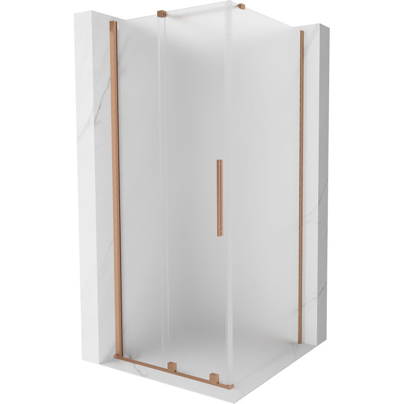 Mexen Velar stumdomas dušas 100 x 100 cm, matinė, šepečiuotas varis - 871-100-100-31-65