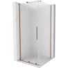 Mexen Velar stumdomas dušo kabinas komplektas 100 x 100 cm, matinė, šepečiu valyta varis - 871-100-100-31-65