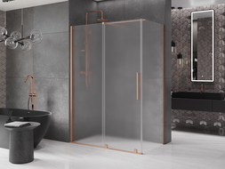 Mexen Velar stumdomas dušo kambarys 150 x 85 cm, šerkšnas, šepečiu valyta varis - 871-150-085-31-65