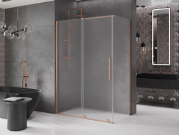 Mexen Velar stumdomas dušo kabinas 150 x 80 cm, matinė, šepečiu padengta varis - 871-150-080-31-65