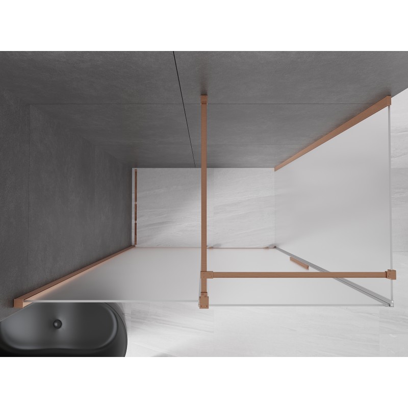 Mexen Velar stumdomasis dušo kabinas 150 x 90 cm, matinė, šlifuotas varis - 871-150-090-31-65