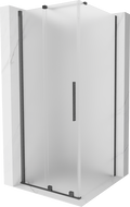 Mexen Velar slankiojanti dušo kabina 90 x 90 cm, matinė, šlifuota tamsiai pilka - 871-090-090-31-66