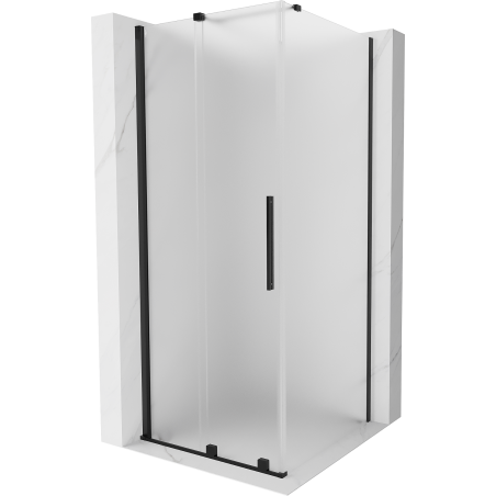 Mexen Velar įleidžiama dušo kabina 90 x 90 cm, matinė, juoda - 871-090-090-31-70