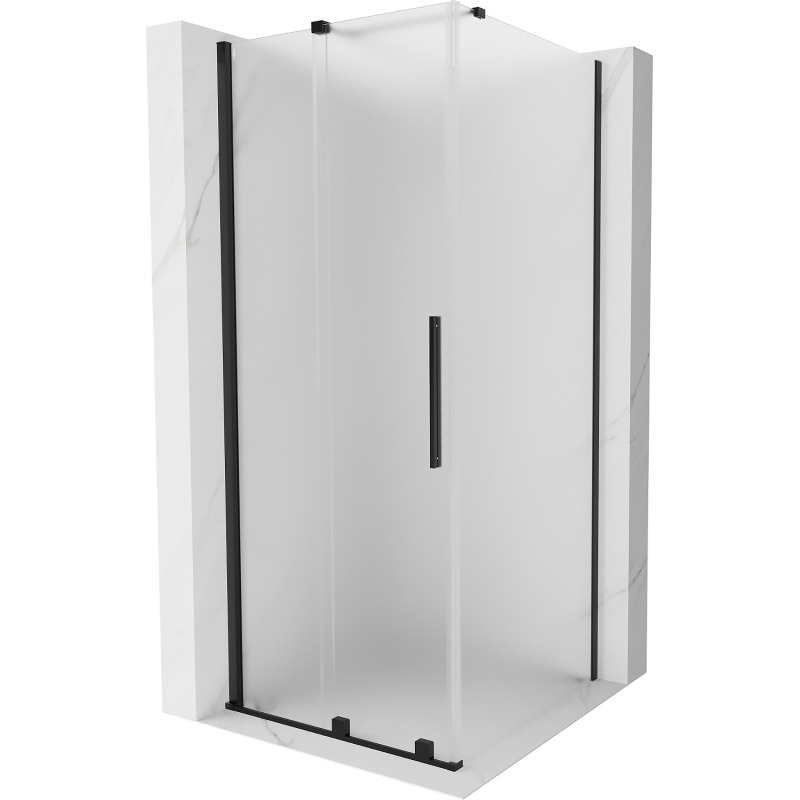 Mexen Velar stumdoma dušo kabina 100 x 100 cm, matinė, juoda - 871-100-100-31-70