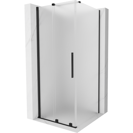 Mexen Velar stumdoma dušo kabina 100 x 100 cm, matinė, juoda - 871-100-100-31-70