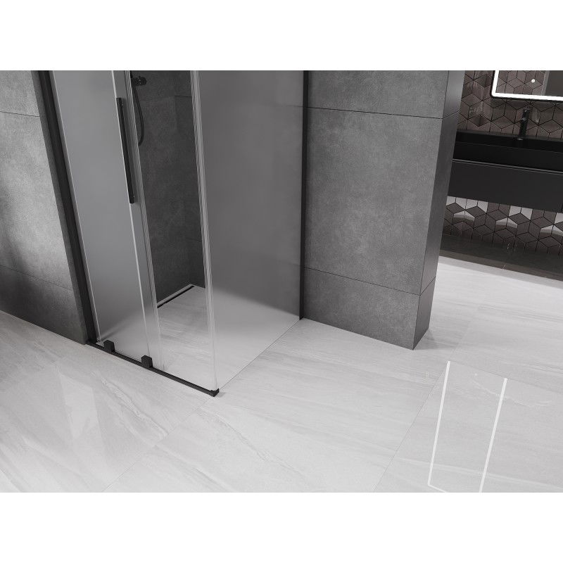 Mexen Velar stumdoma dušo kabina 100 x 100 cm, matinė, juoda - 871-100-100-31-70