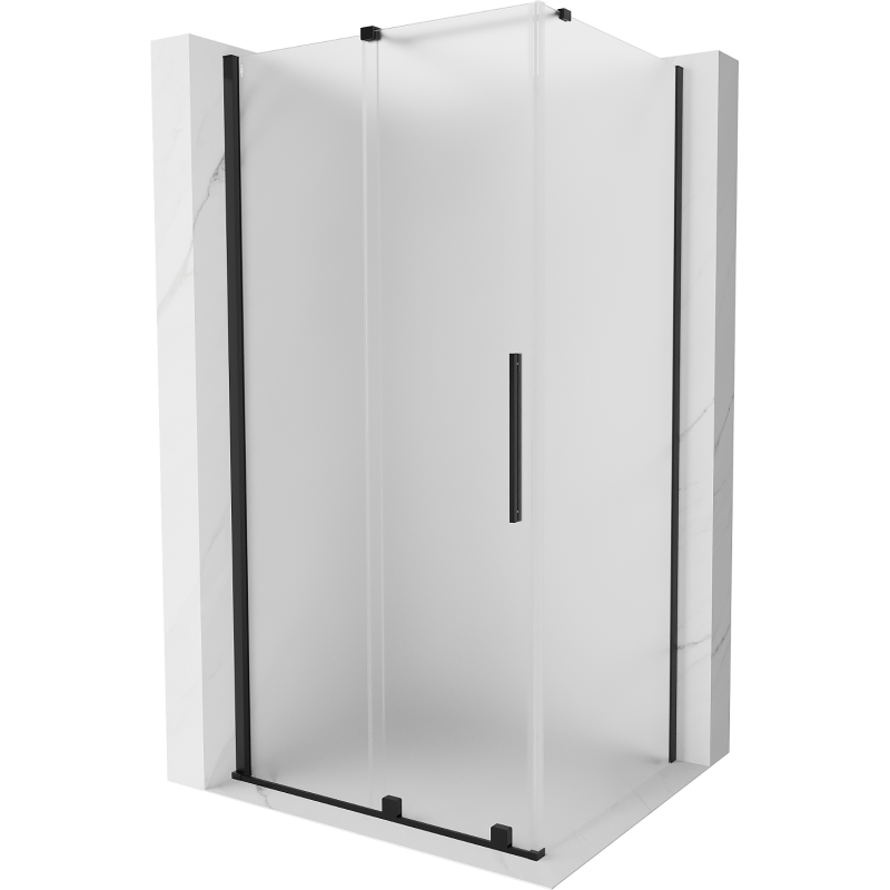 Mexen Velar stumdoma dušo kabina 100 x 120 cm, matinė, juoda - 871-100-120-31-70