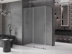 Mexen Velar stumdomas dušo kabina 160 x 85 cm, matinė, šlifuotas pilkas gun color - 871-160-085-31-66