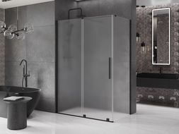 Mexen Velar stumdomas dušo kabina 140 x 85 cm, matinė, juoda - 871-140-085-31-70