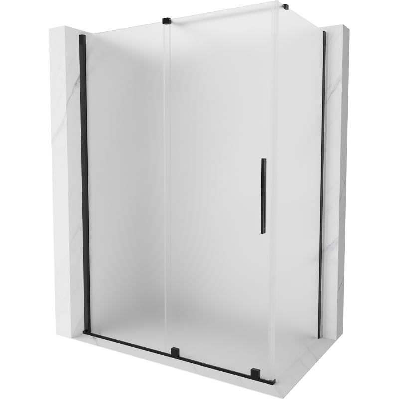 Mexen Velar stumdomas dušo kabinas 150 x 85 cm, matinė juoda - 871-150-085-31-70