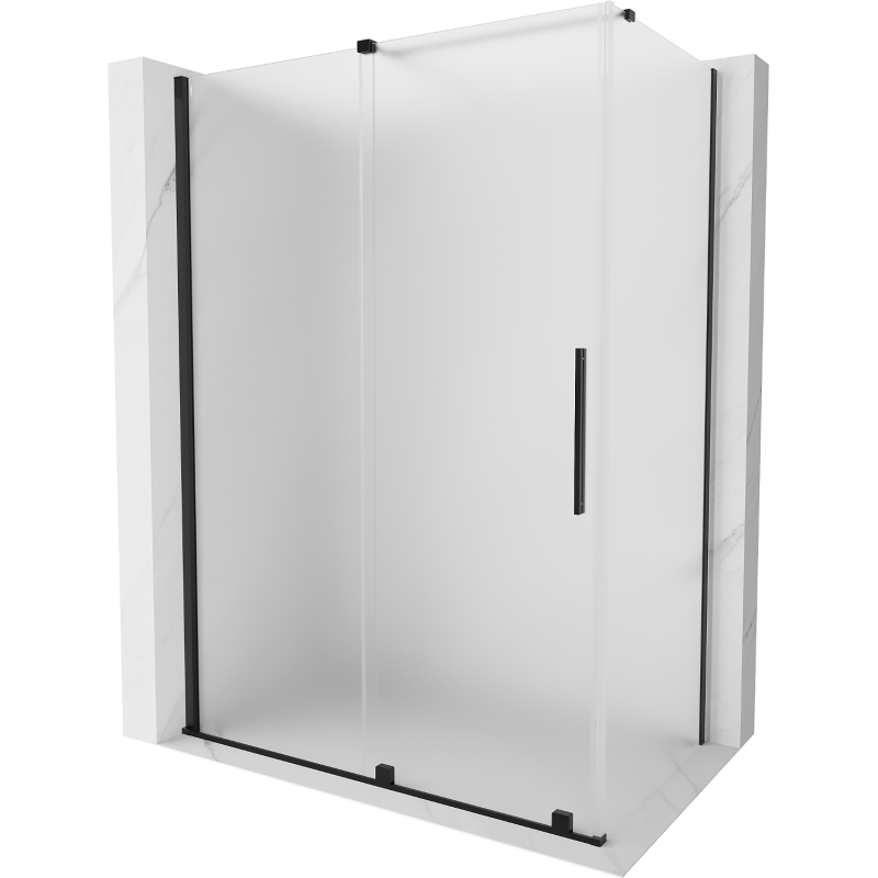 Mexen Velar slankiojanti dušo kabina 160 x 85 cm, matinė, juoda - 871-160-085-31-70