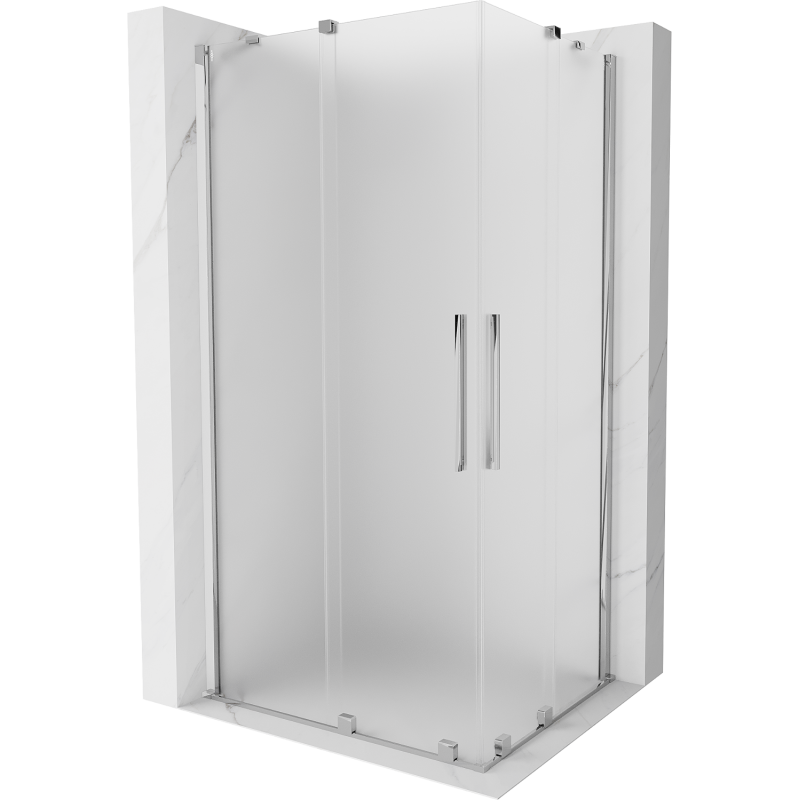 Mexen Velar Duo stumdomas dušo kabina 90 x 80 cm, matinė, chromas - 871-090-080-32-01