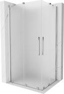 Mexen Velar Duo stumdomas dušo kabina 90 x 80 cm, matinė, chromas - 871-090-080-32-01