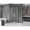 Mexen Velar Duo slankiojančioji dušo kabina 90 x 90 cm, matinė, chromas - 871-090-090-32-01