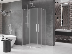 Mexen Velar Duo slankiojamoji dušo kabina 100 x 90 cm, rasojanti, chromas - 871-100-090-32-01
