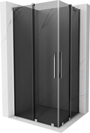 Mexen Velar Duo stumdoma dušo kabina 90 x 80 cm, grafitas, chromas - 871-090-080-42-01
