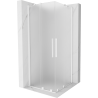 Mexen Velar Duo stumdomas dušo kabina 80 x 80 cm, matinė, balta - 871-080-080-32-20