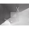 Mexen Velar Dviguba stumdomų durų dušo kabina 90 x 90 cm, matinis stiklas, balta - 871-090-090-32-20