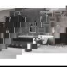 Mexen Velar Duo stumdoma dušo kabina 100 x 90 cm, grafitas, balta - 871-100-090-42-20