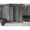 Mexen Velar slankiojanti dušo kabina 100 x 120 cm, matinė, Gun Metal - 871-100-120-31-95