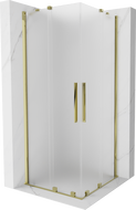 Mexen Velar Dviguba stumdoma dušo kabina 80 x 80 cm, matinė, aukso spalvos - 871-080-080-32-50