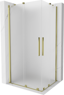 Mexen Velar Dviguba, stumdoma dušo kabina 100 x 90 cm, matinis stiklas, auksinė - 871-100-090-32-50