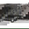 Mexen Velar Duo stumdomas dušo kabina 90 x 80 cm, grafitas, auksas - 871-090-080-42-50