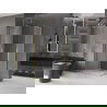 Mexen Velar Duo stumdomas dušo kabina 100 x 90 cm, matinė, šlifuotas auksas - 871-100-090-32-55