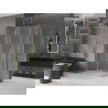 Mexen Velar Duo stumdomas dušo kabina 100 x 90 cm, matinė, šlifuotas auksas - 871-100-090-32-55