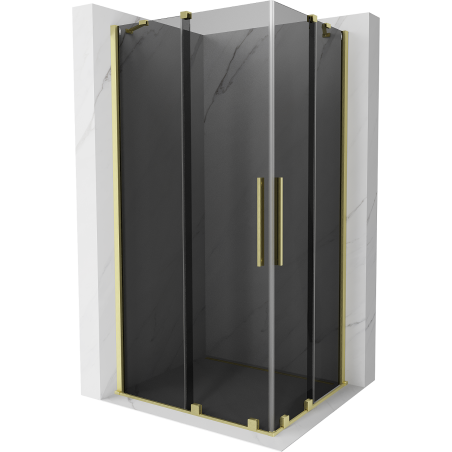 Mexen Velar Duo stumdomos dušo kabinos 100 x 90 cm, grafitas, šepeti auksas - 871-100-090-42-55