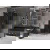 Mexen Velar Duo slankiojančio dušo kabina 100 x 100 cm, grafitas, šlifuotas auksas - 871-100-100-42-55