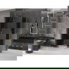 Mexen Velar Duo slankiojanti dušo kabina 100 x 90 cm, grafitas, šlifuotas auksas - 871-100-090-42-55