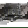 Mexen Velar Duo slankiojanti dušo kabina 100 x 90 cm, grafitas, šlifuotas auksas - 871-100-090-42-55