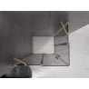 Mexen Velar Duo slankiojanti dušo kabina 100 x 90 cm, grafitas, šlifuotas auksas - 871-100-090-42-55