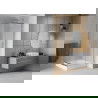 Mexen Rio kvadratinė dušo kabina 90 x 90 cm, Šerkšnas, Chromo + dušo padėklas Rio, Balta - 860-090-090-01-30-4510