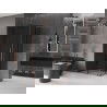 Mexen Velar Duo stumdomosios dušo kabina 90 x 80 cm, grafitas, rausvas auksas - 871-090-080-42-60