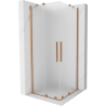 Mexen Velar Duo stumdomos dušo durys 80 x 80 cm, matinis stiklas, šepečiu valomas varis - 871-080-080-32-65