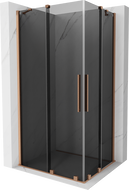 Mexen Velar Duo stumdomas dušo kabinos 90 x 80 cm, grafitas, šlifuota varis - 871-090-080-42-65