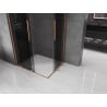 Mexen Velar Duo slankiojantis dušo kabina 100 x 90 cm, grafitas, šepečiuotas varis - 871-100-090-42-65