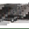 Mexen Velar Duo slankiojantis dušo kabina 100 x 90 cm, grafitas, šepečiuotas varis - 871-100-090-42-65