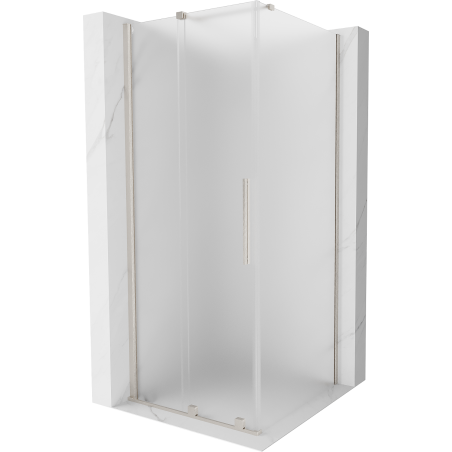 Mexen Velar stumdomo dušo kabina 110 x 110 cm, matinis, šlifuotas nikelis - 871-110-110-31-97