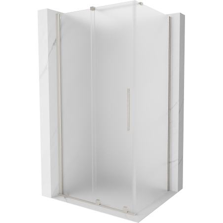 Mexen Velar stumdomoji dušo kabina 120 x 100 cm, matinė, šlifuotas nikelis - 871-120-100-31-97